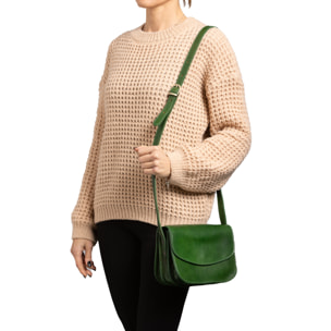 Borsa a tracolla  da donna In Vera pelle Made in Italy 22x16x9,5 cm