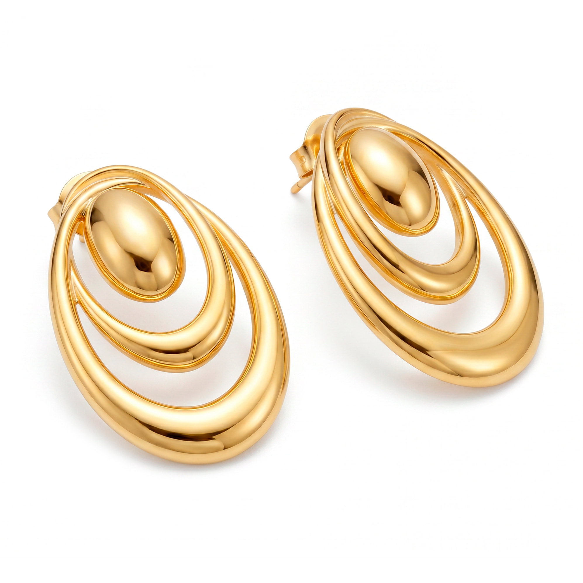 Pendientes Riazil acabado oro amarillo 18k