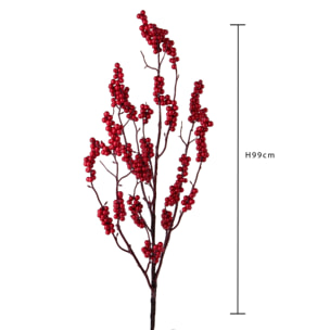 Ramo Ilex - Pezzi 2 - Colore Rosso - 15x99Hx14cm - Bianchi Dino