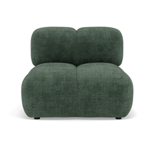 Grace - module d'assise sans accoudoir en velours texturé - Vert
