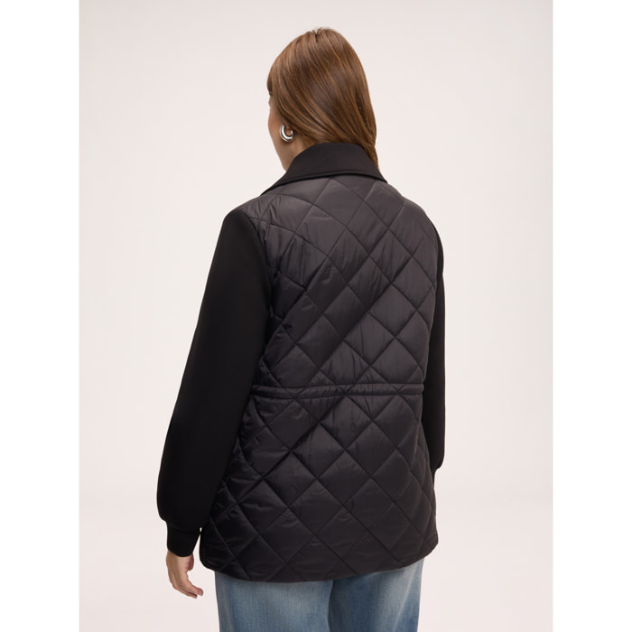 Fiorella Rubino - Plumífero trench de doble botonadura - Negro