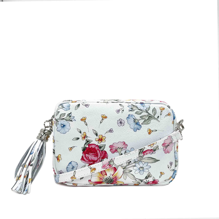 Chicca Borse - Tracollina Clutch Donna in Vera Pelle - Colore Fiori