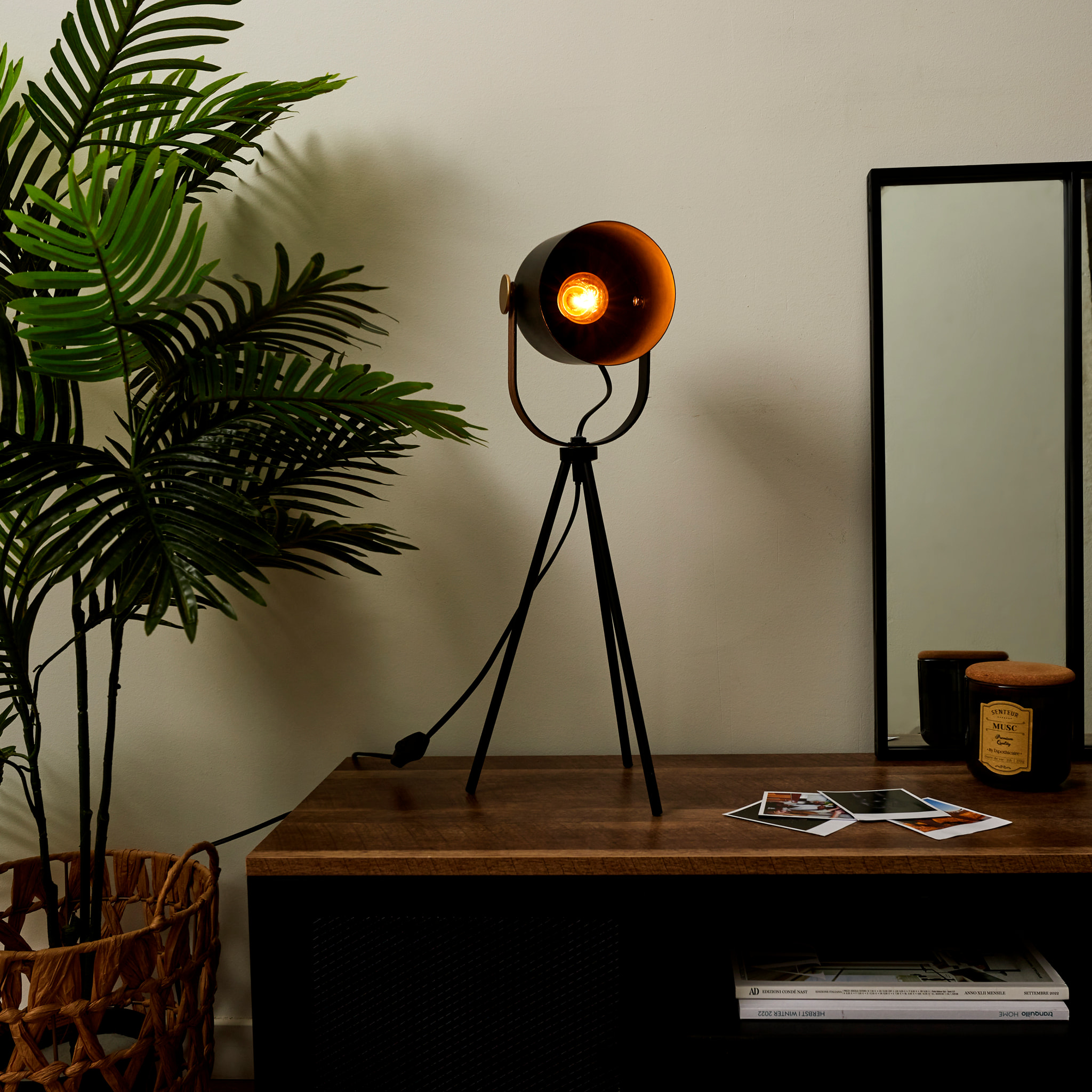 Lampe A Poser Indus Metal Noir