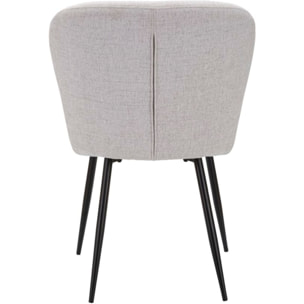 SEDIA LOSANNA GRIGIA SET 2 PZ CM 58X60,5X85