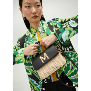 Borsa minaudiere rattan