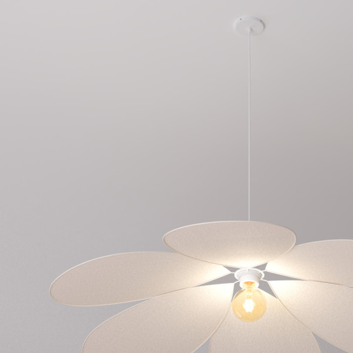 Suspension pétales Naya beige D72cm