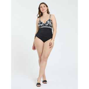Fiorella Rubino - Bañador entero con estampado tropical - Negro