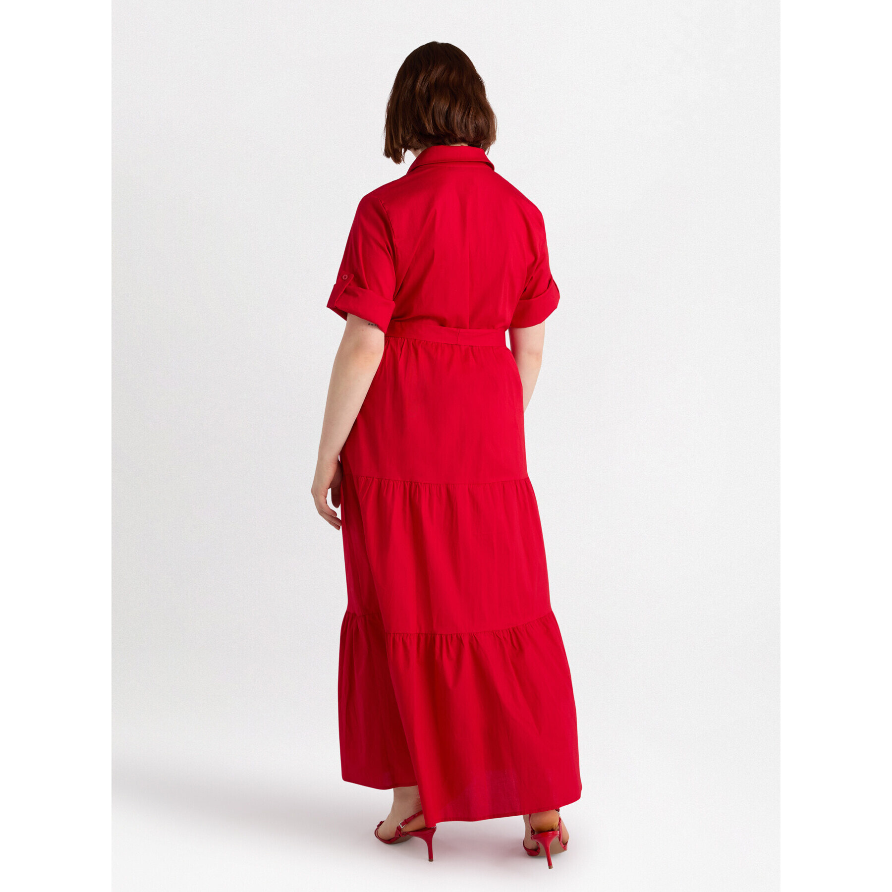 Fiorella Rubino - Vestido camisero largo - Rojo