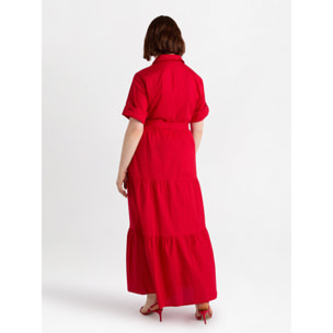 Fiorella Rubino - Vestido camisero largo - Rojo