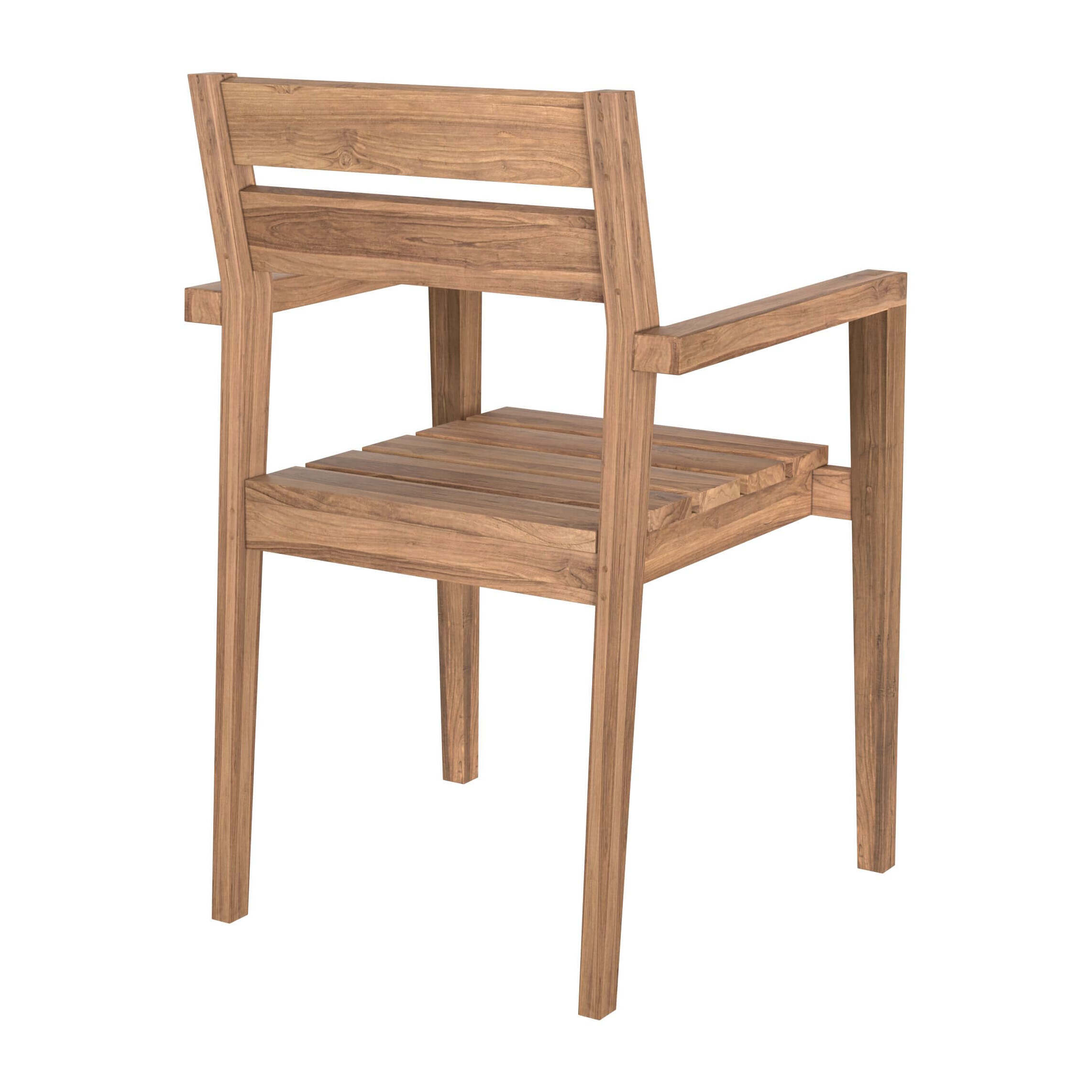 Lot de 2 chaises de jardin en bois de teck - Lucia