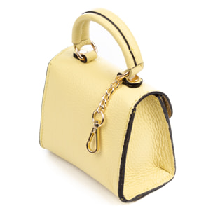 Annicco mini bolso de mano y bandolera mujer. Piel auténtica acabado Dollaro.