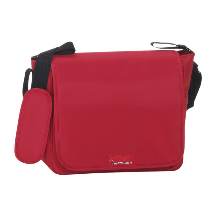 Bolso Liso con Cambiador 32X14X31 Granate-Rojo