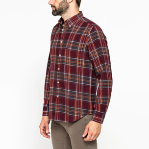 CAMICIA FANTASIA TINTO FILO IN FLANELLA LEGGERA