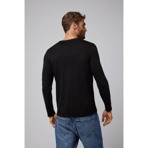 Maglietta termica con controllo della temperatura e maniche lunghe in nero
