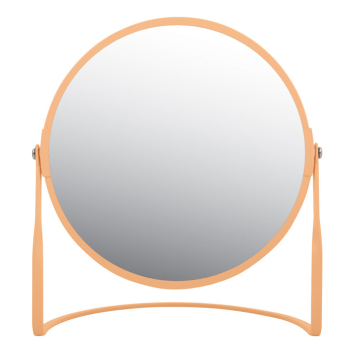 Miroir grossissant sur pied Acier AKIRA Pêche mat Spirella