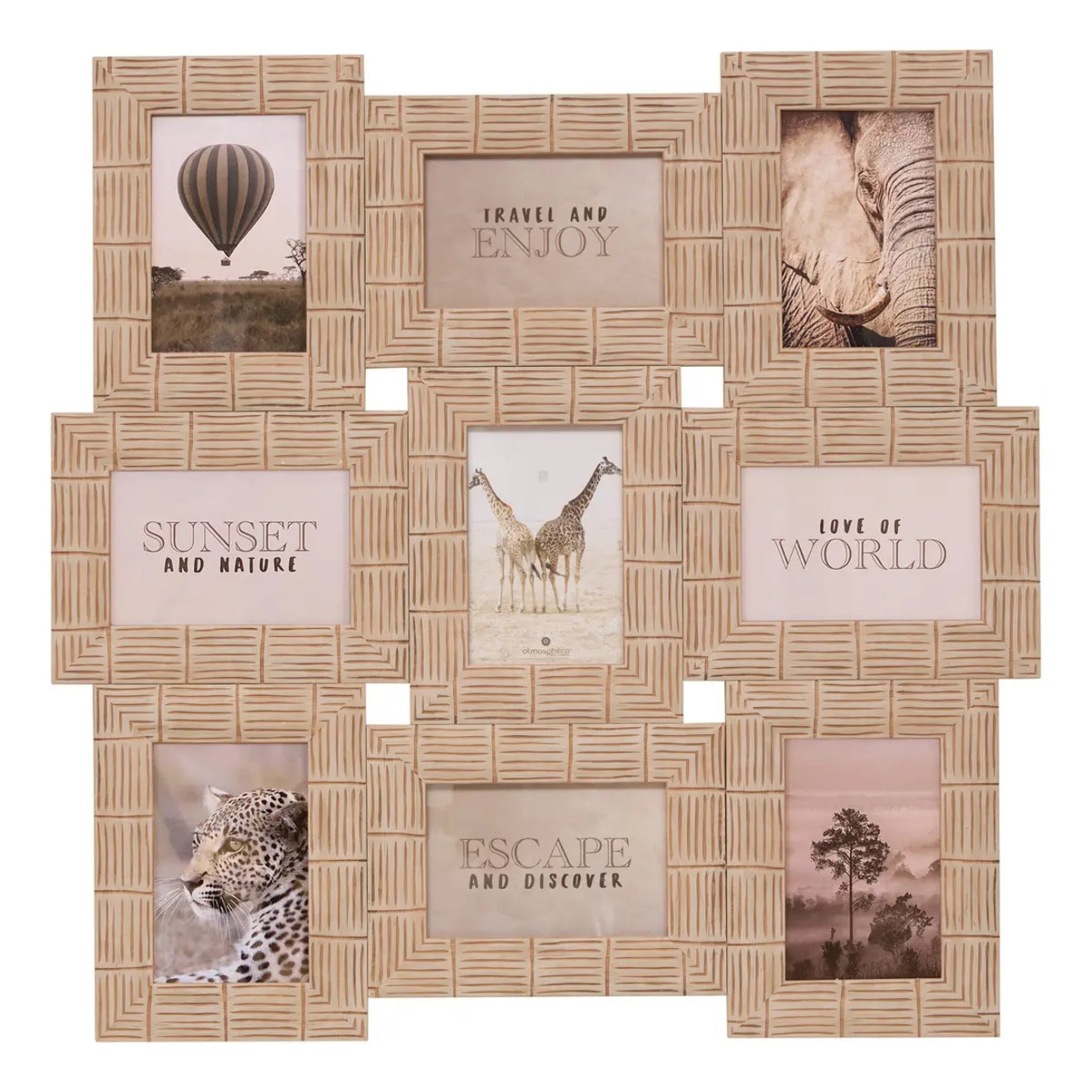 Pêle-mêle Isis 9 photos 58,2x58,2cm beige