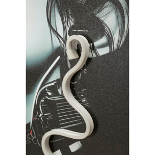 STAMPA C/LED SU TELA PSYCO -B- CM 60X3,5X90 (APPLICAZIONE 3D ACRILICO)