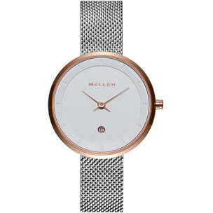 Reloj Meller W5RB-2SILVER Mujer Analogico Cuarzo con Correa de Acero inoxidable
