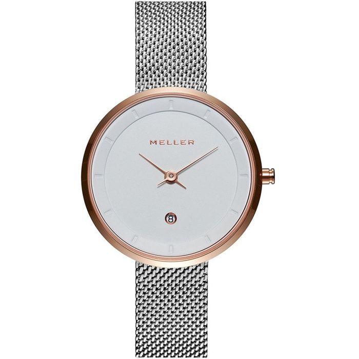 Reloj Meller W5RB-2SILVER Mujer Analogico Cuarzo con Correa de Acero inoxidable