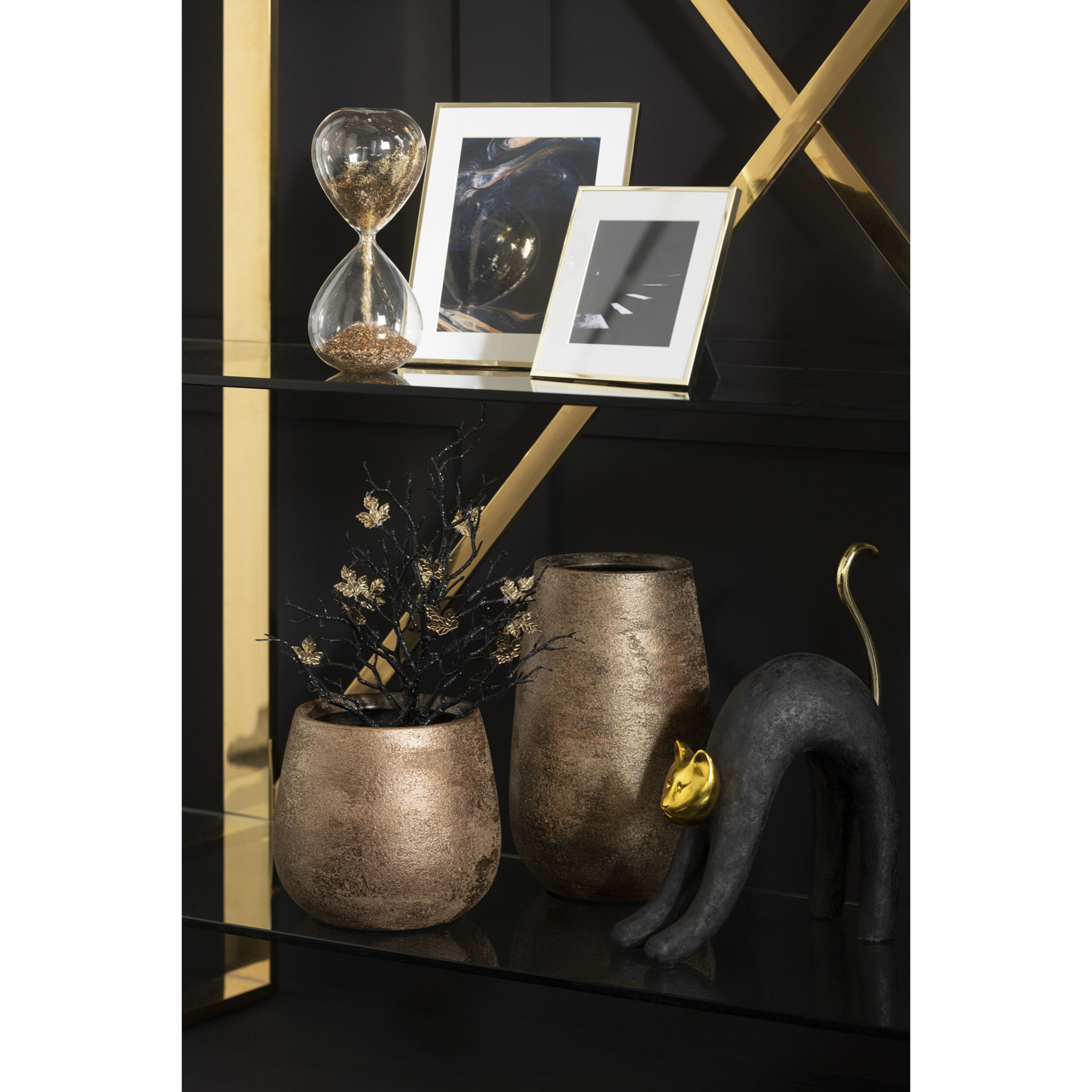 J-Line cadre photo Passe Partout Bord Fin - métal - or - medium - 2 pcs