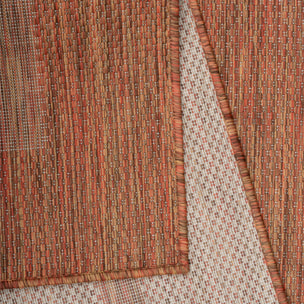 FARO - Tapis rond intérieur extérieur à motif Brun
