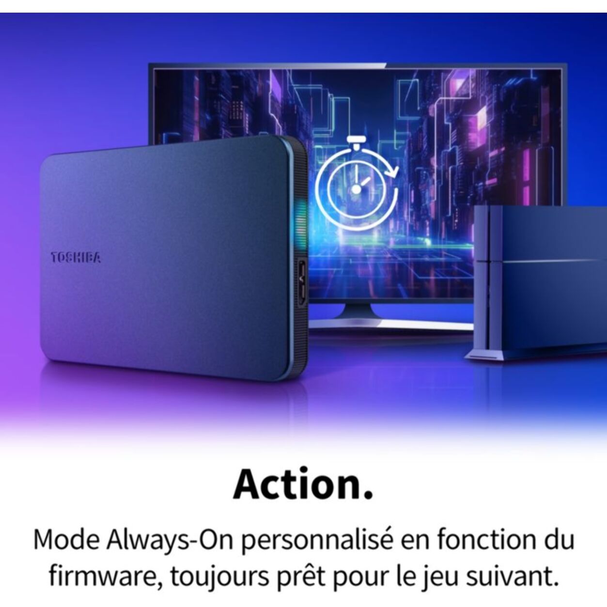 Disque dur externe TOSHIBA 4To Canvio Gaming XBOX PlaySation PC