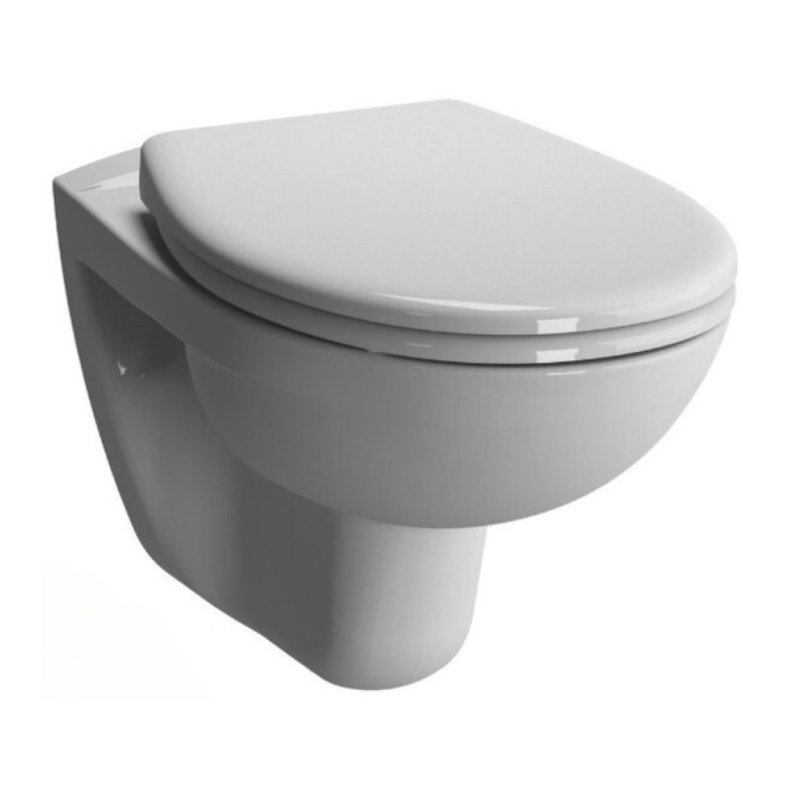 Pack WC Bâti-support V-Fix + WC sans bride Vitra Normus + Abattant SoftClose + Plaque, Blanc Brillant (V-FixNormusRimless-1)