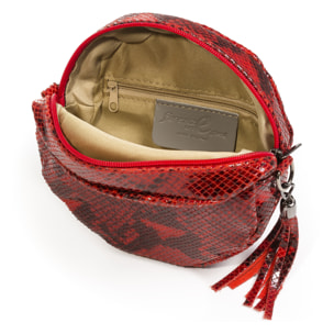 Samona Borsa a tracolla Donna.Pelle autentica Camoscio Python