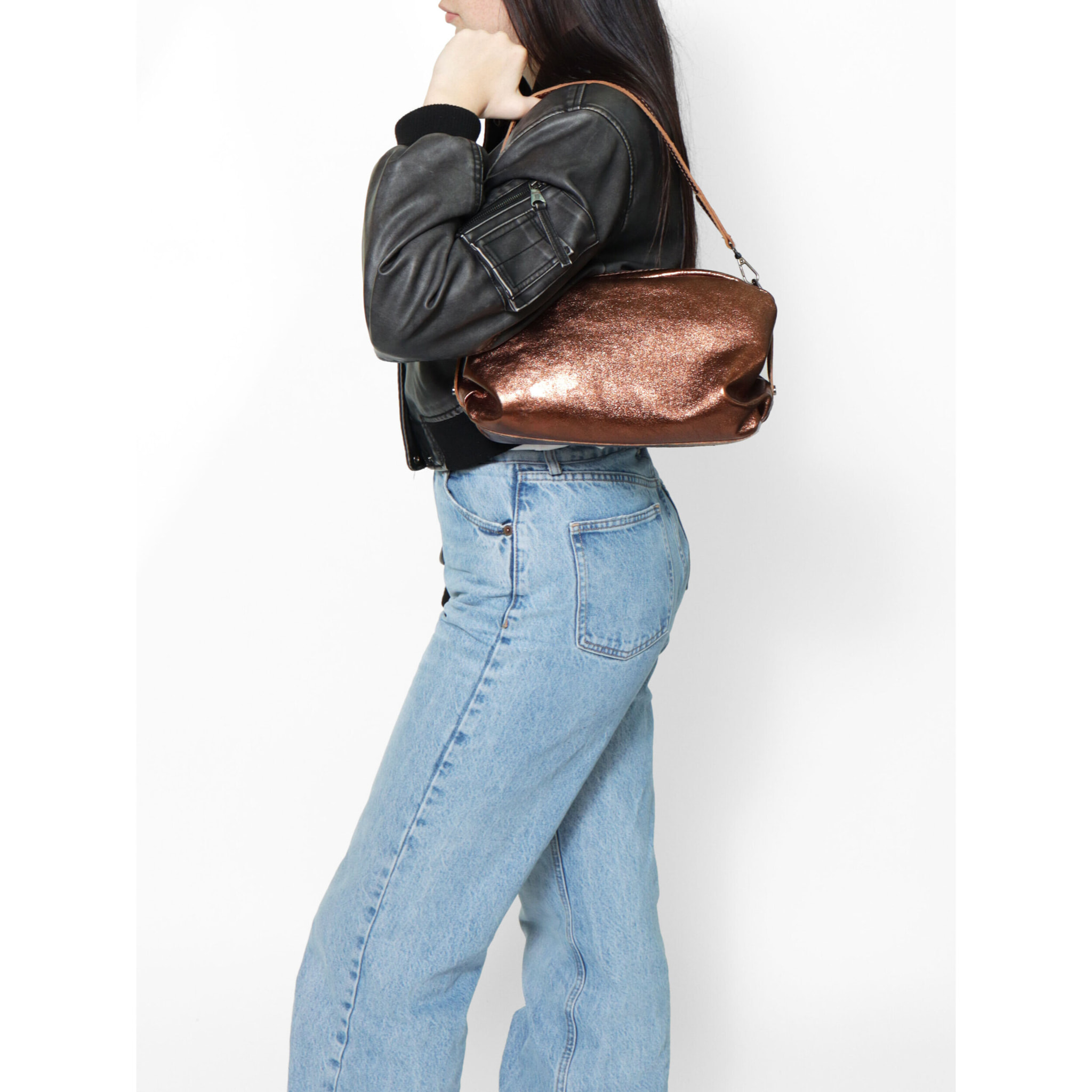 Borsa a Tracolla da Donna Vanessa in Vera Pelle Made in Italy 15x30x13 cm