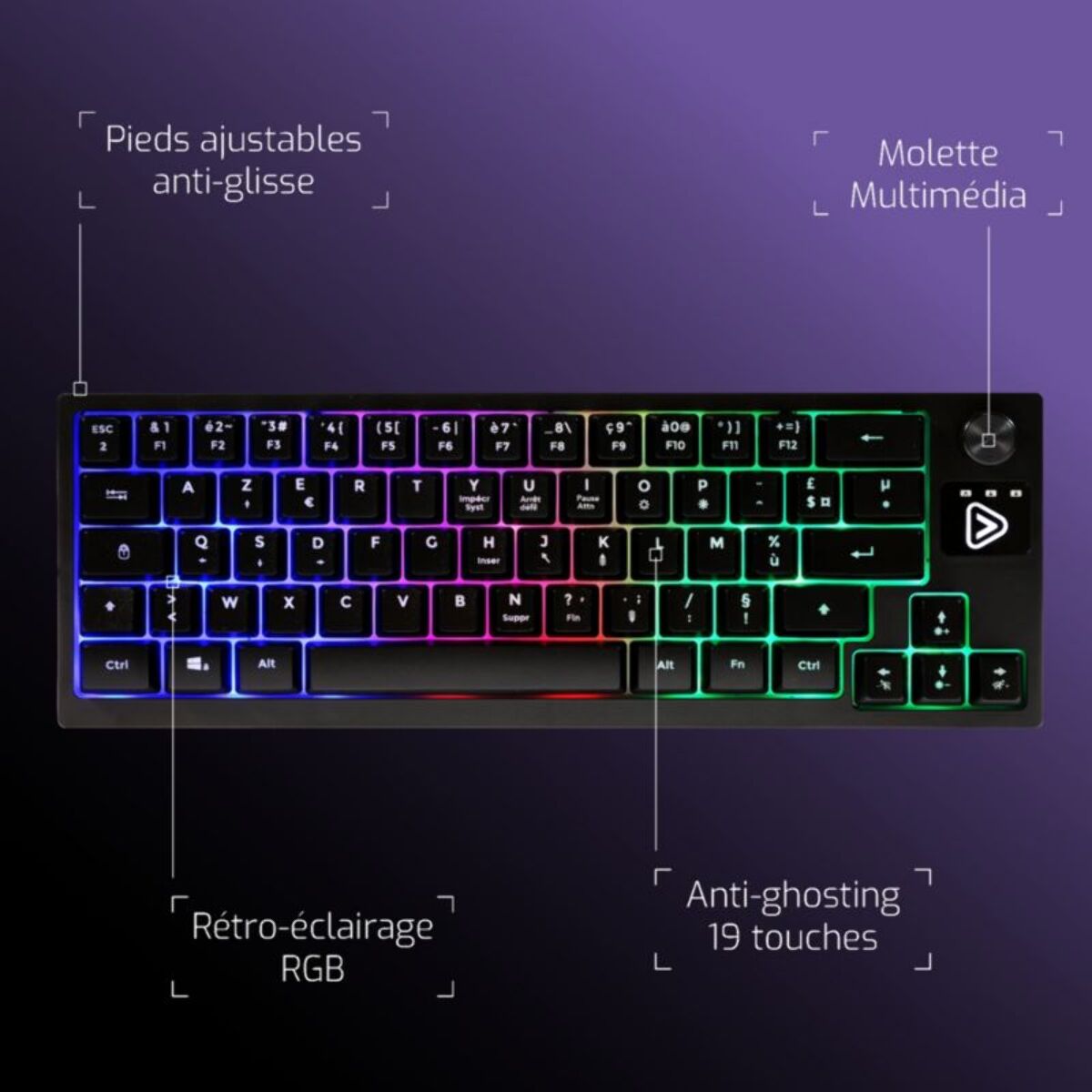 Clavier gamer ONLAN PG-7 Pack Gaming