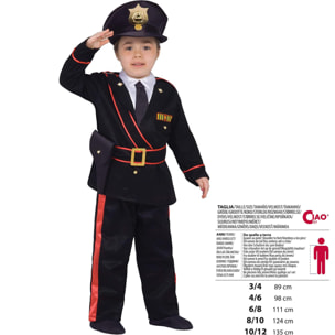 Costume Carnevale Maresciallo Carabiniere Bambino