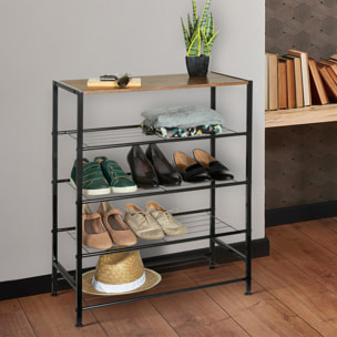 Meuble chaussures Elize 4 niveaux - 12 paires