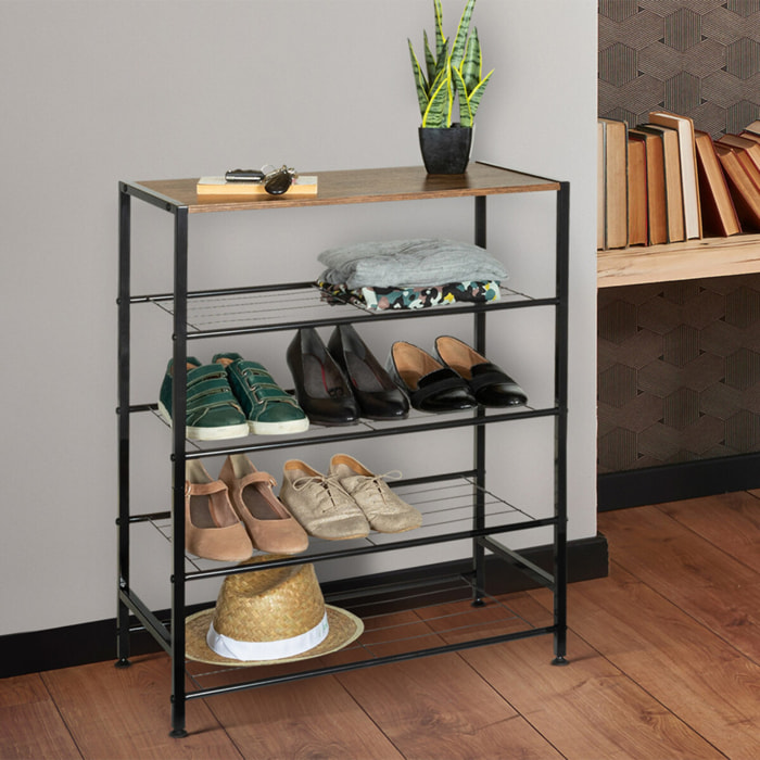 Meuble chaussures Elize 4 niveaux - 12 paires