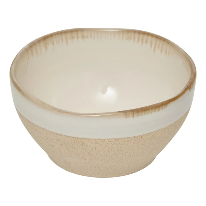 Coupelle Kate blanc et beige 30cl