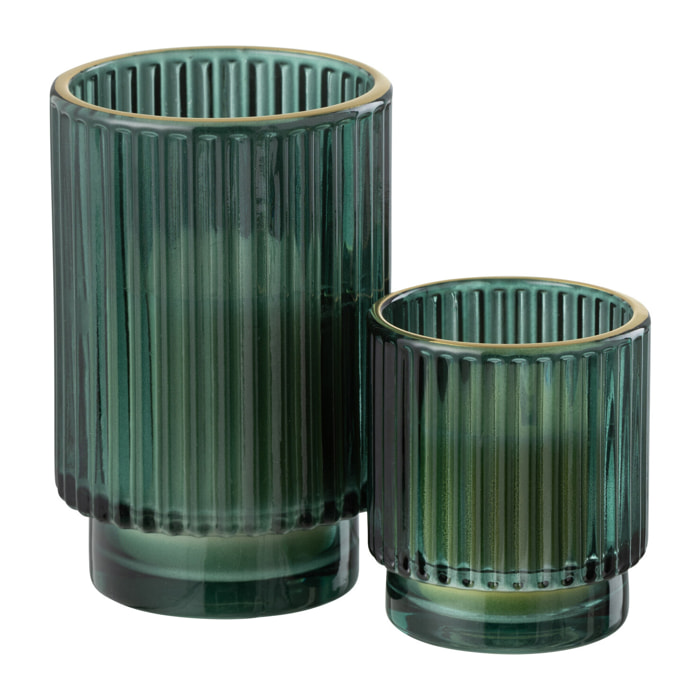 J-Line bougie parfumée Cedar Breeze - cire - vert - large - 30H