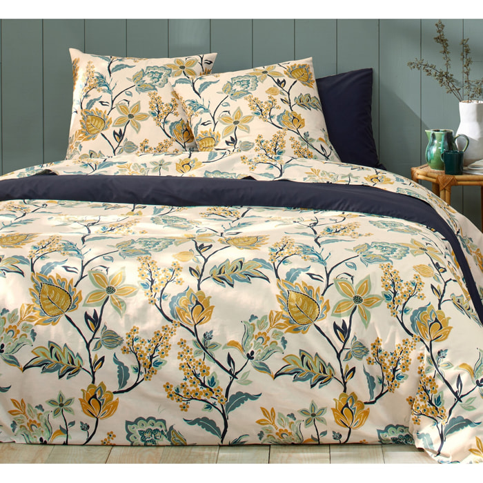 Parure housse de couette 3pcs 100% 100% flanelle de coton minea ombre