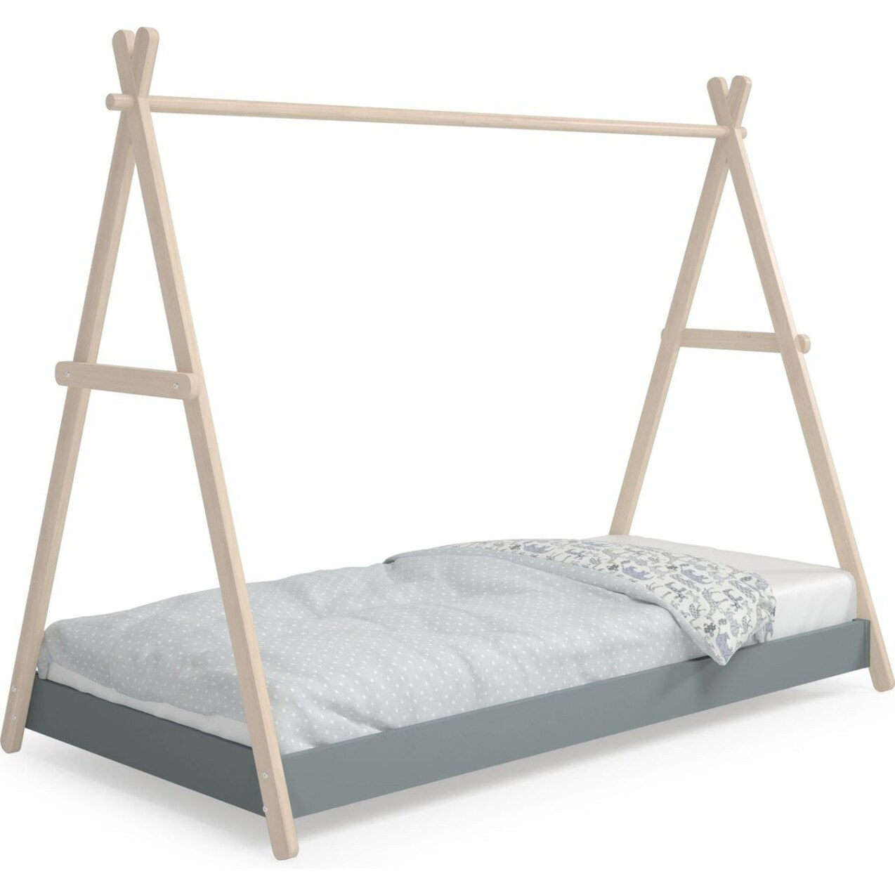 Lit tipi enfant ajustable en bois - ANNIE