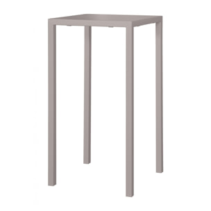 Tavolo alto BASILEA in metallo tortora 70x70 cm, impilabile