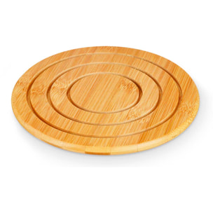 Tappeto rotondo in bamboo.
