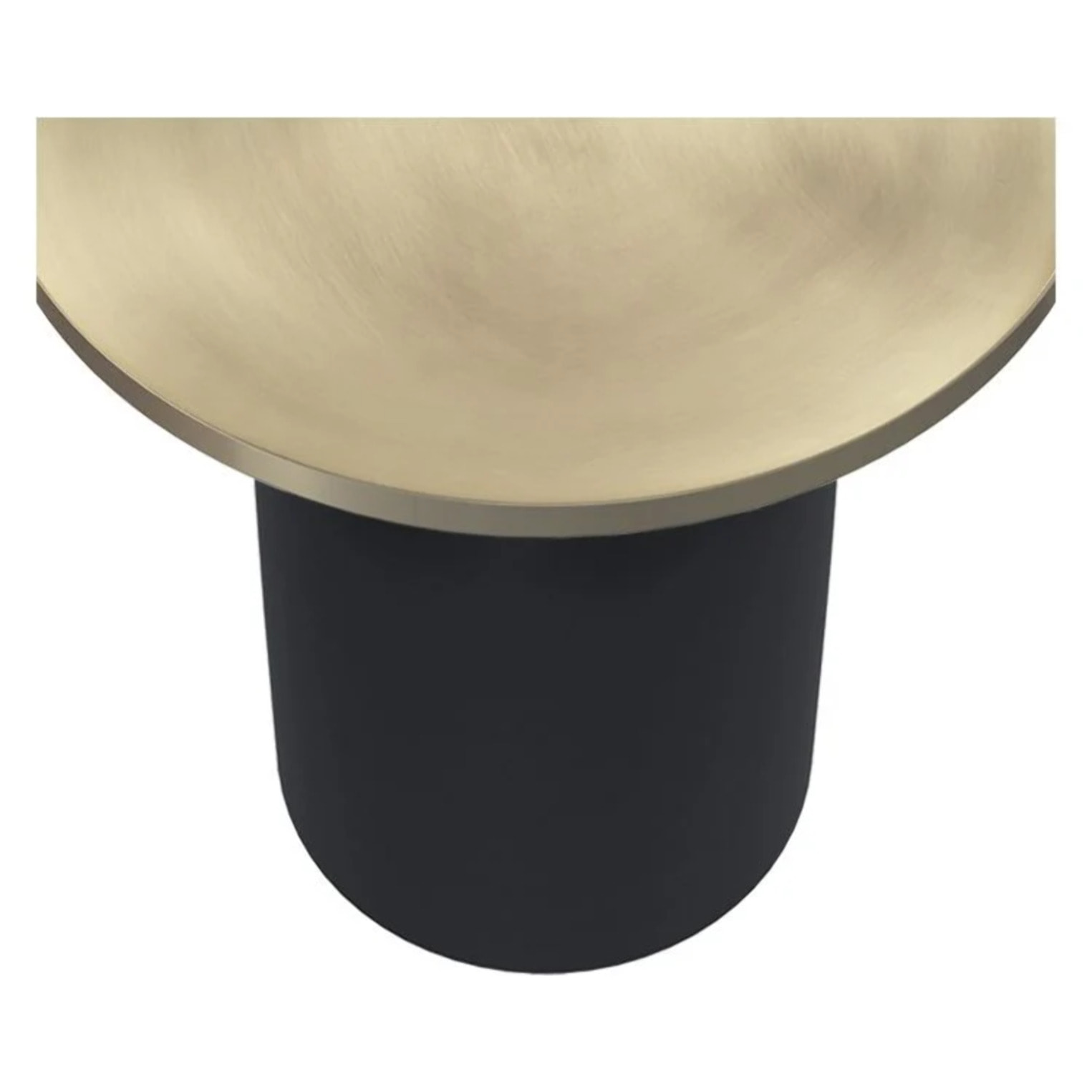 Table d'appoint ronde en métal noir et laiton D45 cm - Lyne