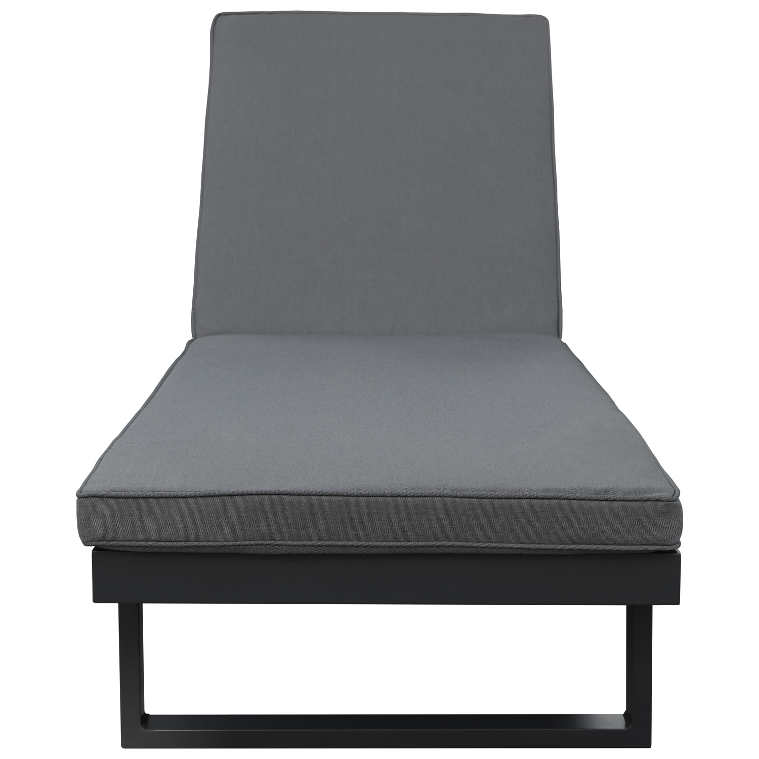 Bain de soleil en aluminium avec coussin gris PALOMINOS