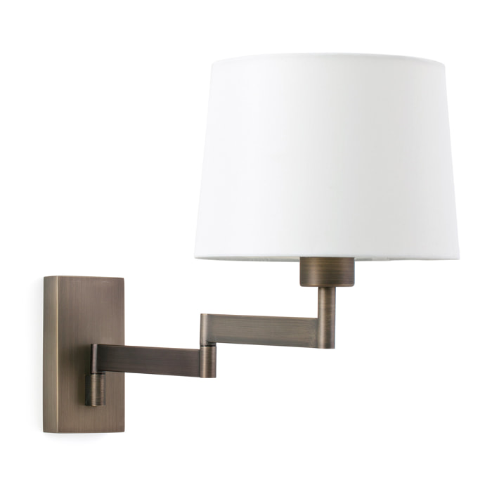 ARTIS Lampe applique avec bras articulé bronze/blanc