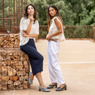 Sandalias con tacón N695 SOFT NAPPA BLACK/ ALMA color Black