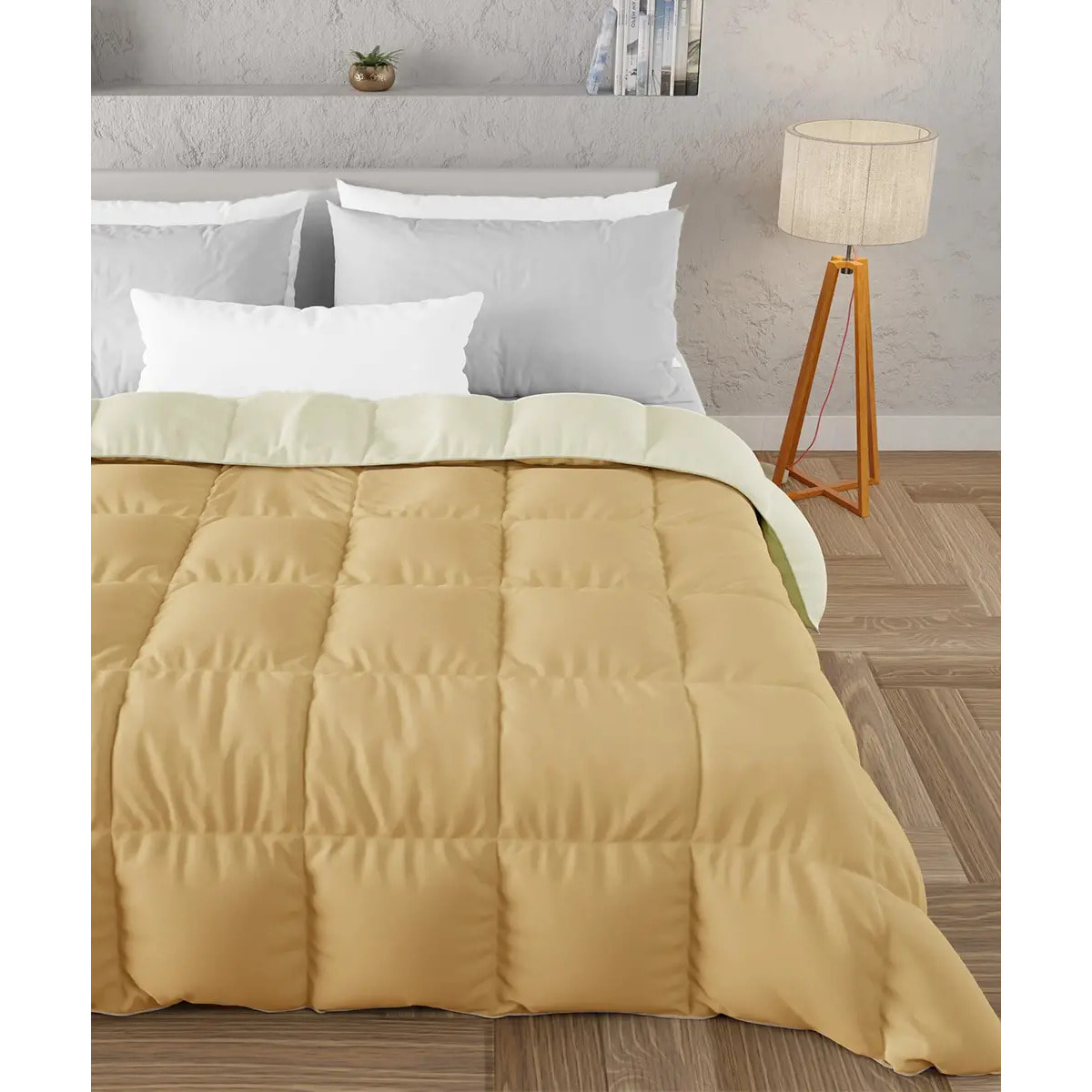 Piumino double face invernale Panna Beige in poliestere