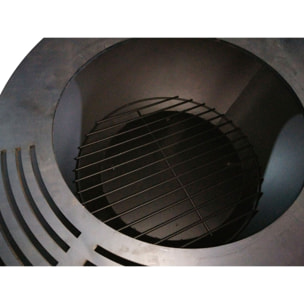 Barbecue brasero avec plaque d'acier de 100 cm