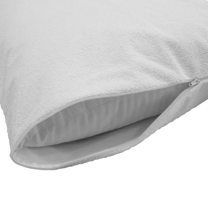 Naturals - Protector funda de Almohada - 100% Algodón - Rizo - Impermeable - Naturals