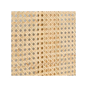 Tête de lit 160 cm en bois de teck et rotin style exotique - LINA