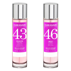 Caravan fragancias - caja de regalo con 2 perfumes: nº46 y nº43 de 150 ml, para mujer