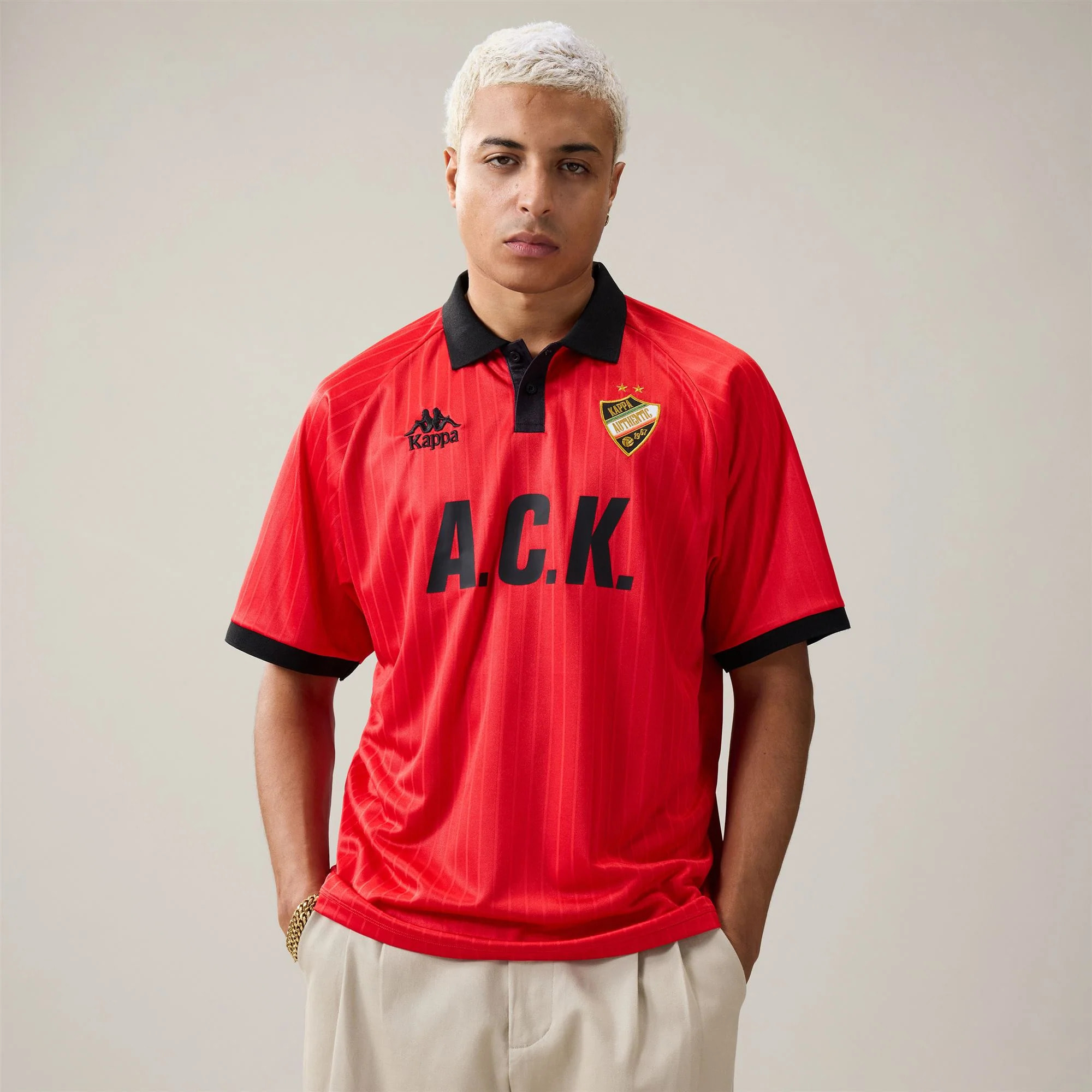 Kappa - Camisetas de juego Hombre Rojo - Authentic Sloan