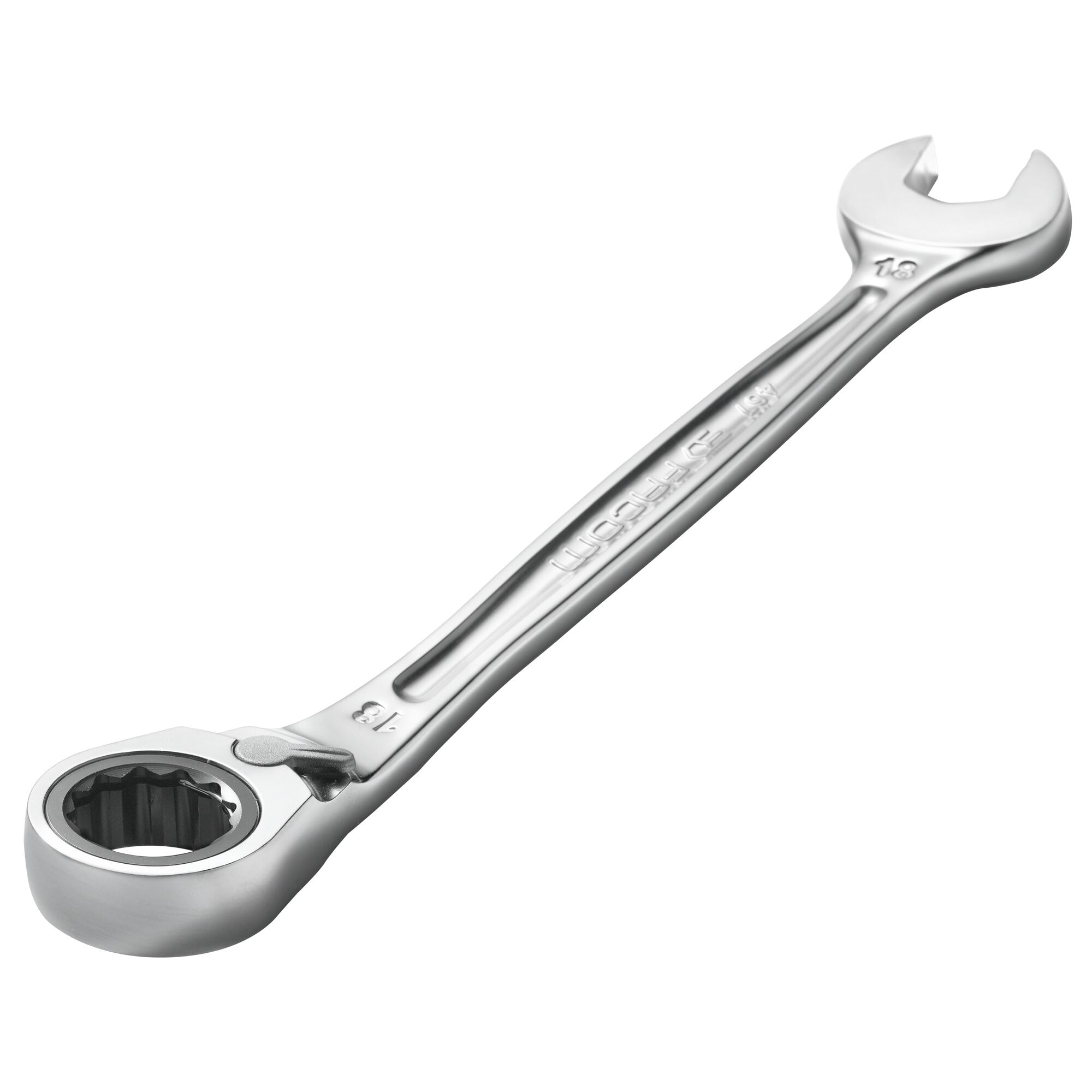 FACOM Clé Mixte à Cliquet Plate 13 mm - 467B.13 - Compact Et Réversible Par Levier